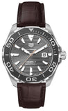  Shop Authentic Tag Heuer Aquaracer Caliber 5 Black Dial Brown Leather Strap Watch for Men - WAY201M.FC6474 - Luxxuri