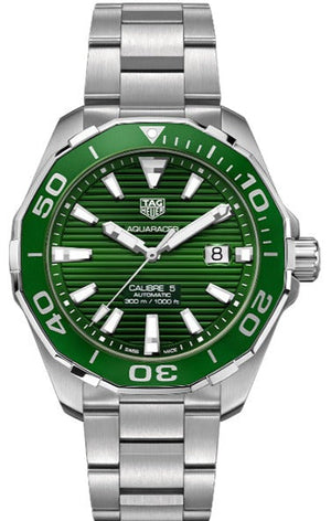  Shop Authentic Tag Heuer Aquaracer Green Dial Watch for Men - WAY201S.BA0927 - Luxxuri