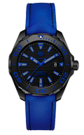 Tag Heuer Aquaracer Calibre 5 Automatic Titanium Blue Dial Blue Nylon Strap Watch for Gents - WAY208B.FC6382