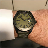  Shop Authentic Tag Heuer Aquaracer Automatic Green Dial Khakhi Green Nylon Strap Watch for Men - WAY208E.FC8222 - Luxxuri