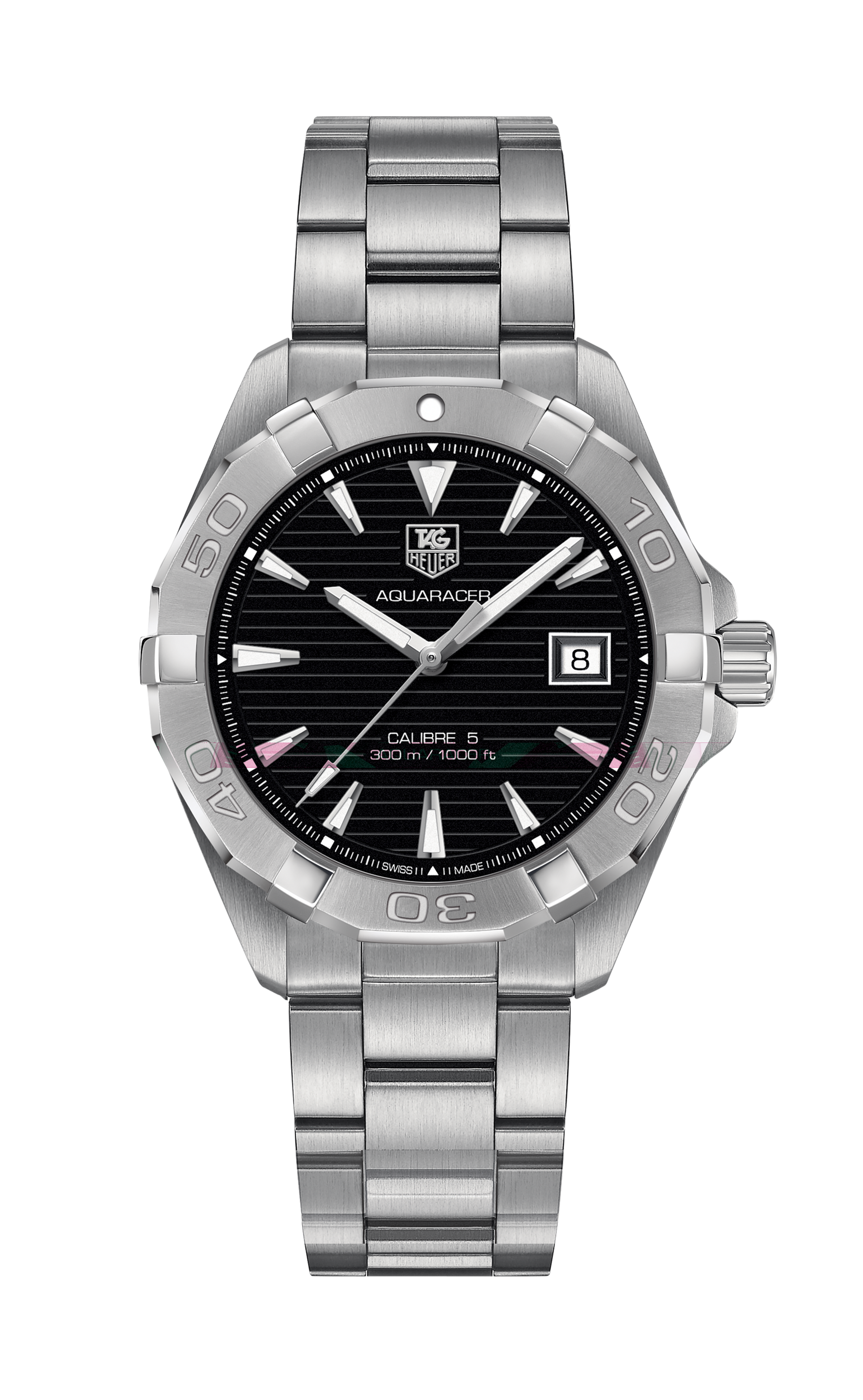  Shop Authentic Tag Heuer Aquaracer Automatic Black Dial Silver Steel Strap Watch for Men - WAY2110.BA0928 - Luxxuri