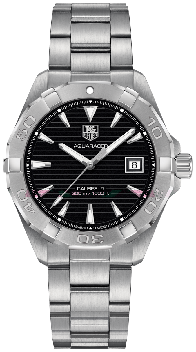  Shop Authentic Tag Heuer Aquaracer Automatic Black Dial Silver Steel Strap Watch for Men - WAY2110.BA0928 - Luxxuri