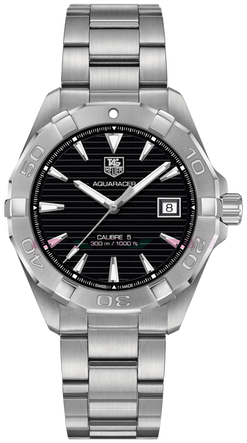  Shop Authentic Tag Heuer Aquaracer Automatic Black Dial Silver Steel Strap Watch for Men - WAY2110.BA0928 - Luxxuri