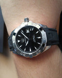  Shop Authentic Tag Heuer Aquaracer Automatic Caliber 5 Black Dial Black Rubber Strap Watch for Men - WAY2110.FT8021 - Luxxuri
