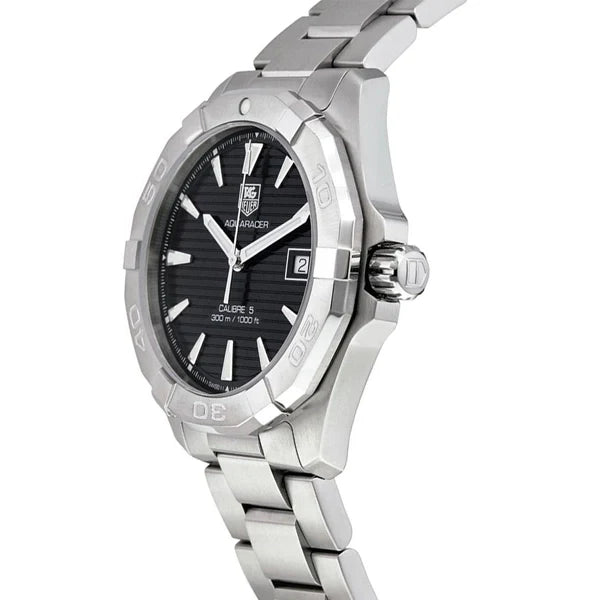  Shop Authentic Tag Heuer Aquaracer Automatic Black Dial Silver Steel Strap Watch for Men - WAY2110.BA0928 - Luxxuri