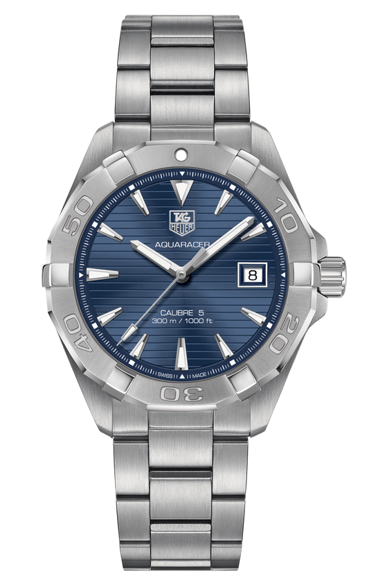  Shop Authentic Tag Heuer Aquaracer Automatic Blue Dial Silver Steel Strap Watch for Men - WAY2112.BA0928 - Luxxuri