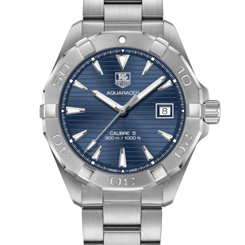  Shop Authentic Tag Heuer Aquaracer Automatic Blue Dial Silver Steel Strap Watch for Men - WAY2112.BA0928 - Luxxuri