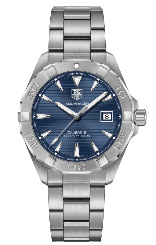  Shop Authentic Tag Heuer Aquaracer Automatic Blue Dial Silver Steel Strap Watch for Men - WAY2112.BA0928 - Luxxuri