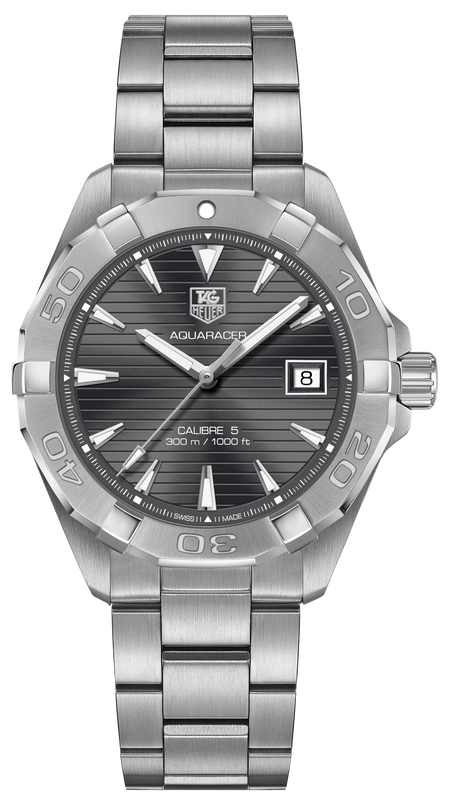 Shop Authentic Tag Heuer Aquaracer Automatic Anthracite Grey Dial Silver Steel Strap Watch for Men - WAY2113.BA0928 - Luxxuri