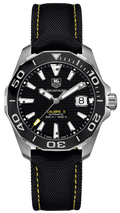 Tag Heuer Aquaracer Calibre 5 Automatic Black Dial Black Nylon Strap Watch for Men - WAY211A.FC6362