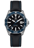 Tag Heuer Aquaracer Calibre 5 Automatic Black Dial Black Nylon Strap Watch for Men - WAY211B.FC6363