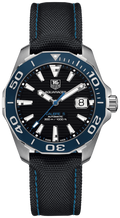 Tag Heuer Aquaracer Calibre 5 Automatic Black Dial Black Nylon Strap Watch for Men - WAY211B.FC6363