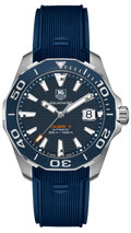  Shop Authentic Tag Heuer Aquaracer Calibre 5 Blue Dial Blue Silicone Strap Watch for Men -  WAY211C.FT6155 - Luxxuri