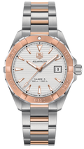 Tag Heuer Aquaracer Calibre 5 Automatic White Dial Two Tone Steel Strap Watch for Men - WAY2150.BD0911