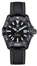 Tag Heuer Aquaracer Calibre 5 Automatic Black Dial Black Nylon Strap Watch for Men - WAY218A.FC6362