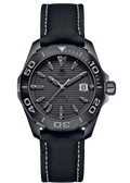 Tag Heuer Aquaracer 300 Swiss Limited Edition Black Dial Black Nylon Strap Watch for Men - WAY218B.FC6364