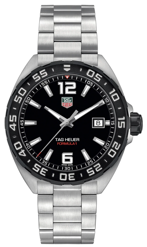  Shop Authentic Tag Heuer Formula 1 Quartz Black Dial Silver Steel Strap Watch for Men - WAZ1110.BA0875 - Luxxuri