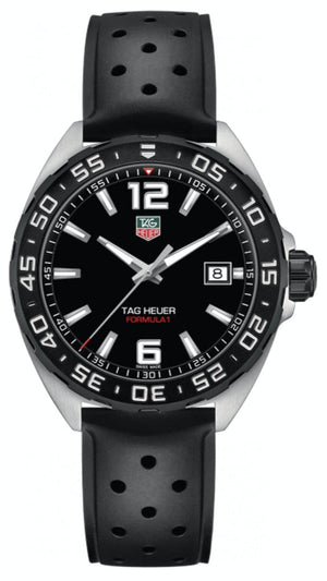  Shop Authentic Tag Heuer Formula 1 Quartz Black Dial Black Rubber Strap Watch for Men - WAZ1110.FT8023 - Luxxuri