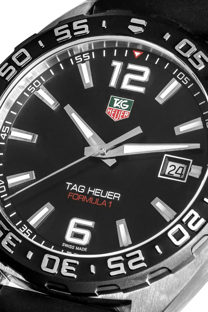  Shop Authentic Tag Heuer Formula 1 Quartz Black Dial Black Rubber Strap Watch for Men - WAZ1110.FT8023 - Luxxuri