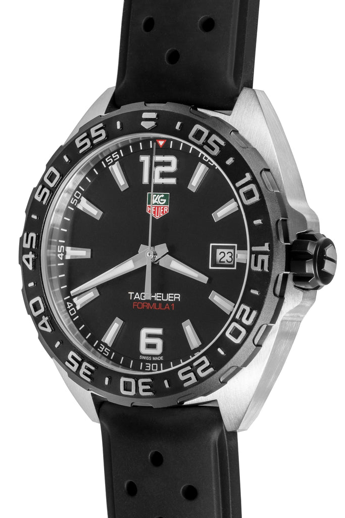  Shop Authentic Tag Heuer Formula 1 Quartz Black Dial Black Rubber Strap Watch for Men - WAZ1110.FT8023 - Luxxuri