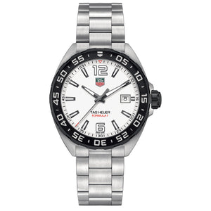  Shop Authentic Tag Heuer Formula 1 White Dial Silver Steel Strap Watch for Men - WAZ1111.BA0875 - Luxxuri