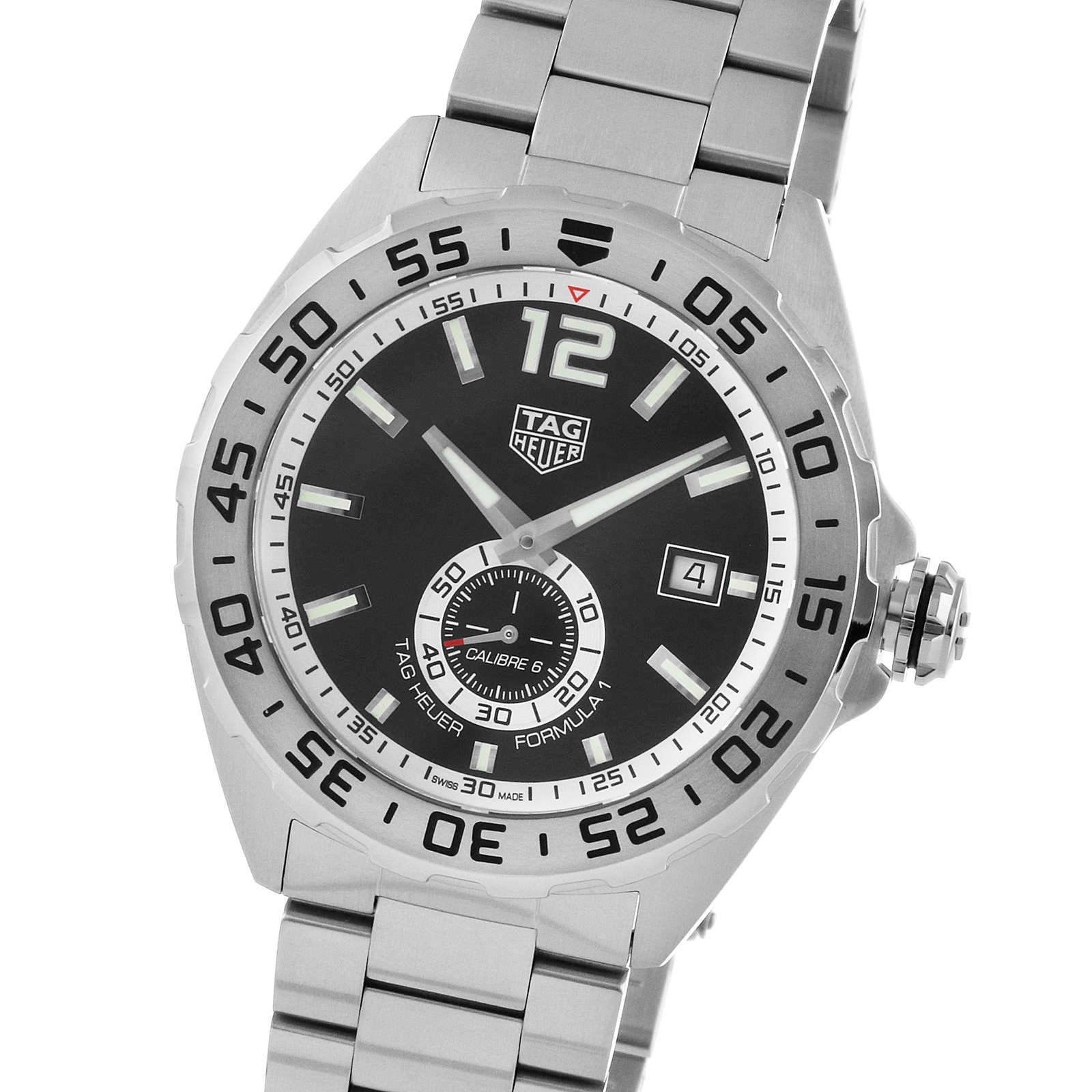 Tag Heuer Formula 1 Automatic Black Dial Silver Steel Strap Watch for Men - WAZ2012.BA0842