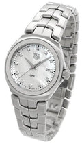  Shop Authentic Tag Heuer Link Quartz Diamonds Mother of Pearl Dial Silver Steel Strap Watch for Women - WBC1312.BA0600 - Luxxuri