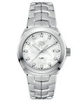  Shop Authentic Tag Heuer Link Quartz Diamonds Mother of Pearl Dial Silver Steel Strap Watch for Women - WBC1312.BA0600 - Luxxuri