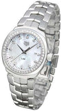  Shop Authentic Tag Heuer Link Quartz Diamonds Mother of Pearl Dial Silver Steel Strap Watch for Women - WBC1316.BA0600 - Luxxuri