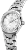  Shop Authentic Tag Heuer Link Quartz Diamonds Mother of Pearl Dial Silver Steel Strap Watch for Women - WBC1316.BA0600 - Luxxuri