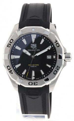  Shop Authentic Tag Heuer Aquaracer Quartz Black Dial Black Rubber Strap Watch for Men -  WBD1110.FT8021 - Luxxuri