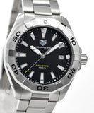  Shop Authentic Tag Heuer Aquaracer Black Dial Silver Steel Strap Watch for Men - WBD1110.BA0928 - Luxxuri