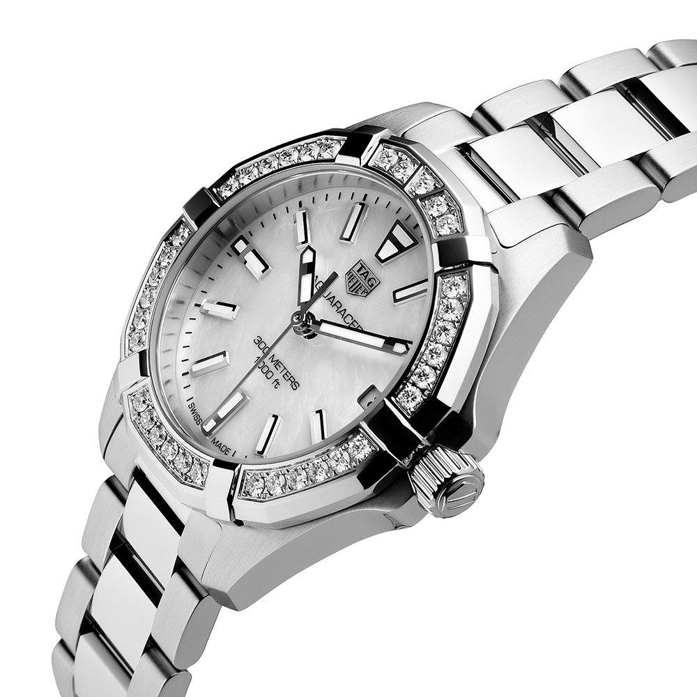  Shop Authentic Tag Heuer Aquaracer Diamonds White Dial Two Tone Steel Strap Watch for Women - WAY131F.BA0914 - Luxxuri
