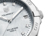  Shop Authentic Tag Heuer Aquaracer Diamonds White Mother of Pearl Dial Silver Steel Strap Watch for Women - WBD1314.BA0740 - Luxxuri