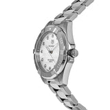  Shop Authentic Tag Heuer Aquaracer Diamonds White Mother of Pearl Dial Silver Steel Strap Watch for Women - WBD1314.BA0740 - Luxxuri