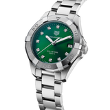  Shop Authentic Tag Heuer Aquaracer Diamonds Emerald Green Dial Watch for Women - WBD1316.BA0740 - Luxxuri