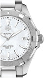  Shop Authentic Tag Heuer Aquaracer Mother of Pearl Dial Silver Steel Strap Watch for Women - WBD131A.BA0748 - Luxxuri