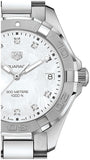  Shop Authentic Tag Heuer Aquaracer Diamonds Mother of Pearl Dial Silver Steel Strap Watch for Women - WBD131B.BA0748 - Luxxuri