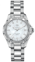  Shop Authentic Tag Heuer Aquaracer Diamonds Mother of Pearl Dial Silver Steel Strap Watch for Women - WBD131B.BA0748 - Luxxuri