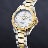  Shop Authentic Tag Heuer Aquaracer White Mother of Pearl Dial Two Tone Steel Strap Watch for Women - WBD1322.BB0320 - Luxxuri