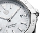  Shop Authentic Tag Heuer Aquaracer Quartz Mother of Pearl White Dial Silver Steel Strap Watch for Women - WBD1411.BA0741 - Luxxuri
