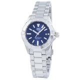  Shop Authentic Tag Heuer Aquaracer Blue Dial Silver Steel Strap Watch for Women - WBD1412.BA0741 - Luxxuri