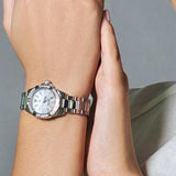  Shop Authentic Tag Heuer Aquaracer Diamonds Mother of Pearl White Dial Silver Steel Strap Watch for Women - WBD1413.BA0741 - Luxxuri