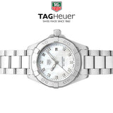  Shop Authentic Tag Heuer Aquaracer Diamonds Mother of Pearl Dial Silver Steel Strap Watch for Women - WBD1414.BA0741 - Luxxuri