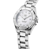 Shop Authentic Tag Heuer Aquaracer Diamonds Mother of Pearl Dial Silver Steel Strap Watch for Women - WBD1414.BA0741 - Luxxuri