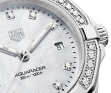  Shop Authentic Tag Heuer Aquaracer Diamonds Mother of Pearl White Dial Silver Steel Strap Watch for Women - WBD1415.BA0741 - Luxxuri