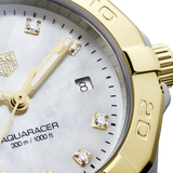  Shop Authentic Tag Heuer Aquaracer Diamonds Mother of Pearl Dial Two Tone Steel Strap Watch for Men - WBD1422.BB0321 - Luxxuri