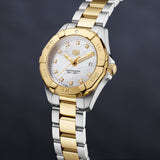 Shop Authentic Tag Heuer Aquaracer Diamonds Mother of Pearl Dial Two Tone Steel Strap Watch for Men - WBD1422.BB0321 - Luxxuri