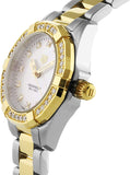  Shop Authentic Tag Heuer Aquaracer Quartz Diamonds Mother of Pearl Dial Two Tone Steel Strap Watch for Women - WBD1423.BB0321 - Luxxuri
