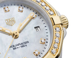  Shop Authentic Tag Heuer Aquaracer Quartz Diamonds Mother of Pearl Dial Two Tone Steel Strap Watch for Women - WBD1423.BB0321 - Luxxuri